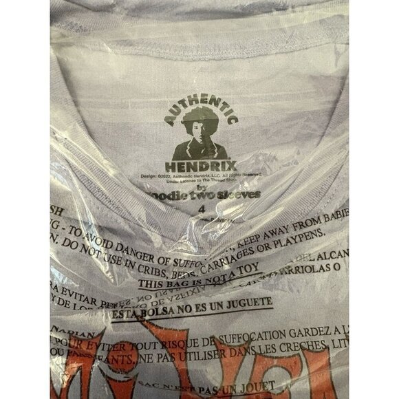 Authentic Hendrix +4 Purple Red House Jimi Hendrix Graphic Short Sleeve T-Shirt - Picture 6 of 6